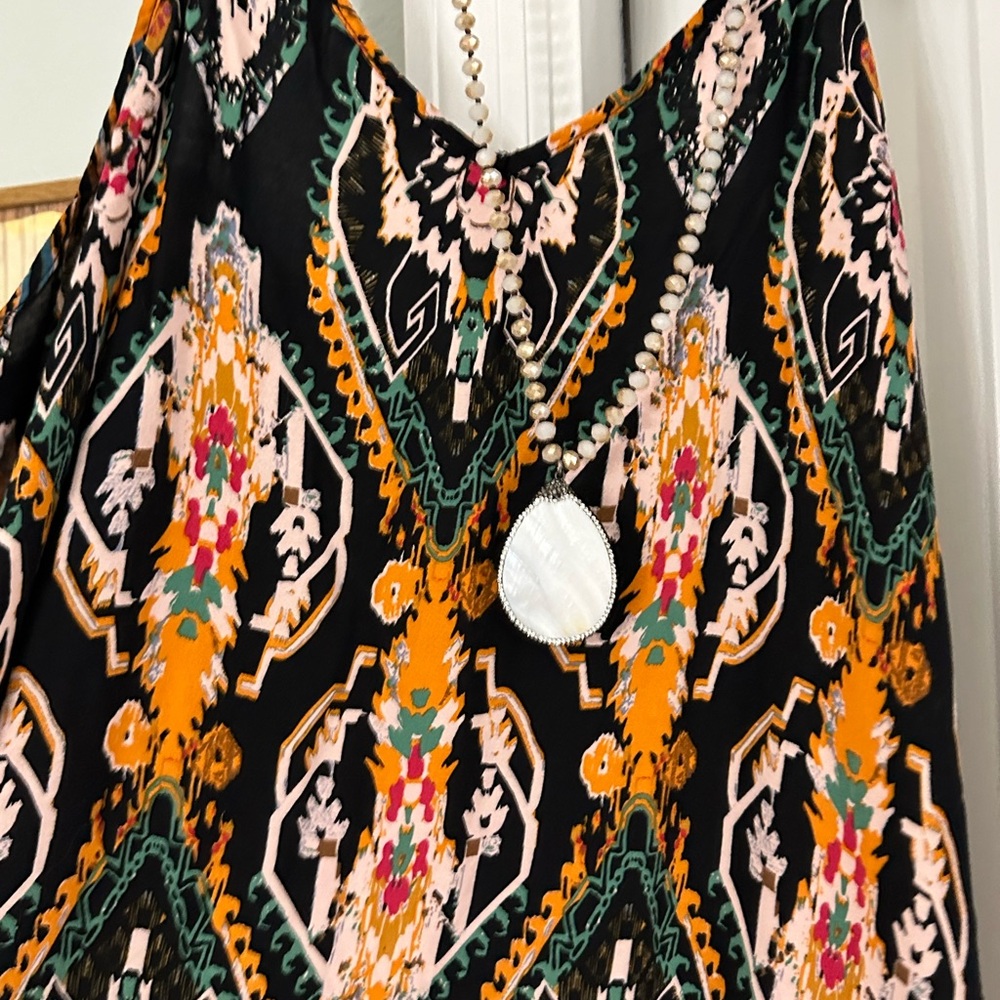 Pattern Sleevless Maxi Dress - Picture 3 of 4